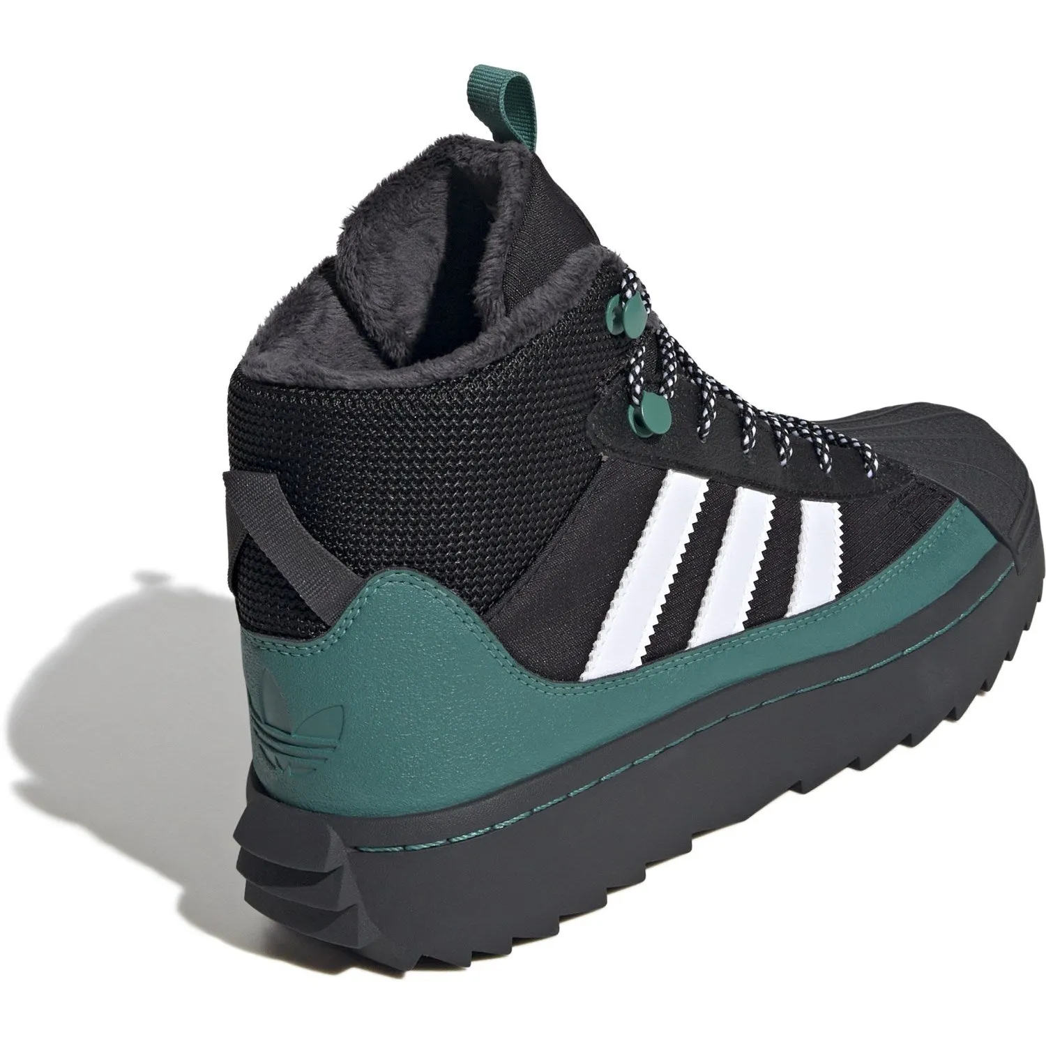 adidas Originals Core Black/White/Active Green Superstar Winter Trek J Støvler