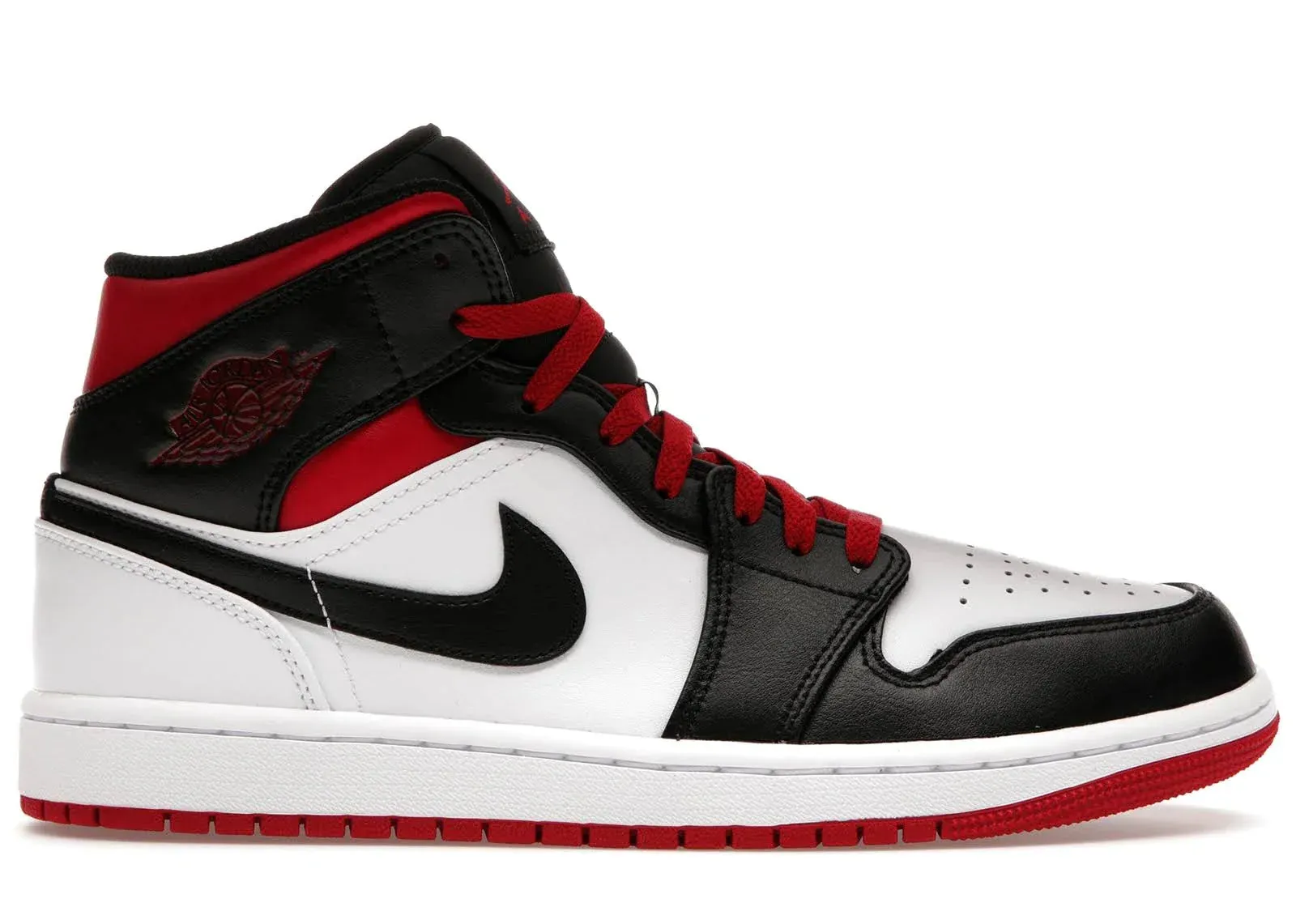 Air Jordan 1 Mid Sneakers White / Gym Red / Black