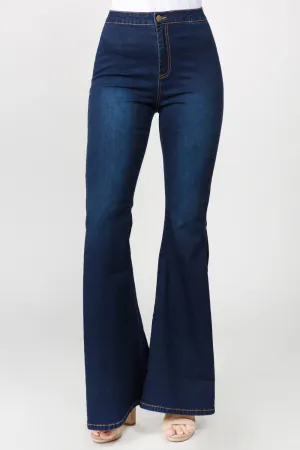 American Bazi Side Slit Flare Jeans