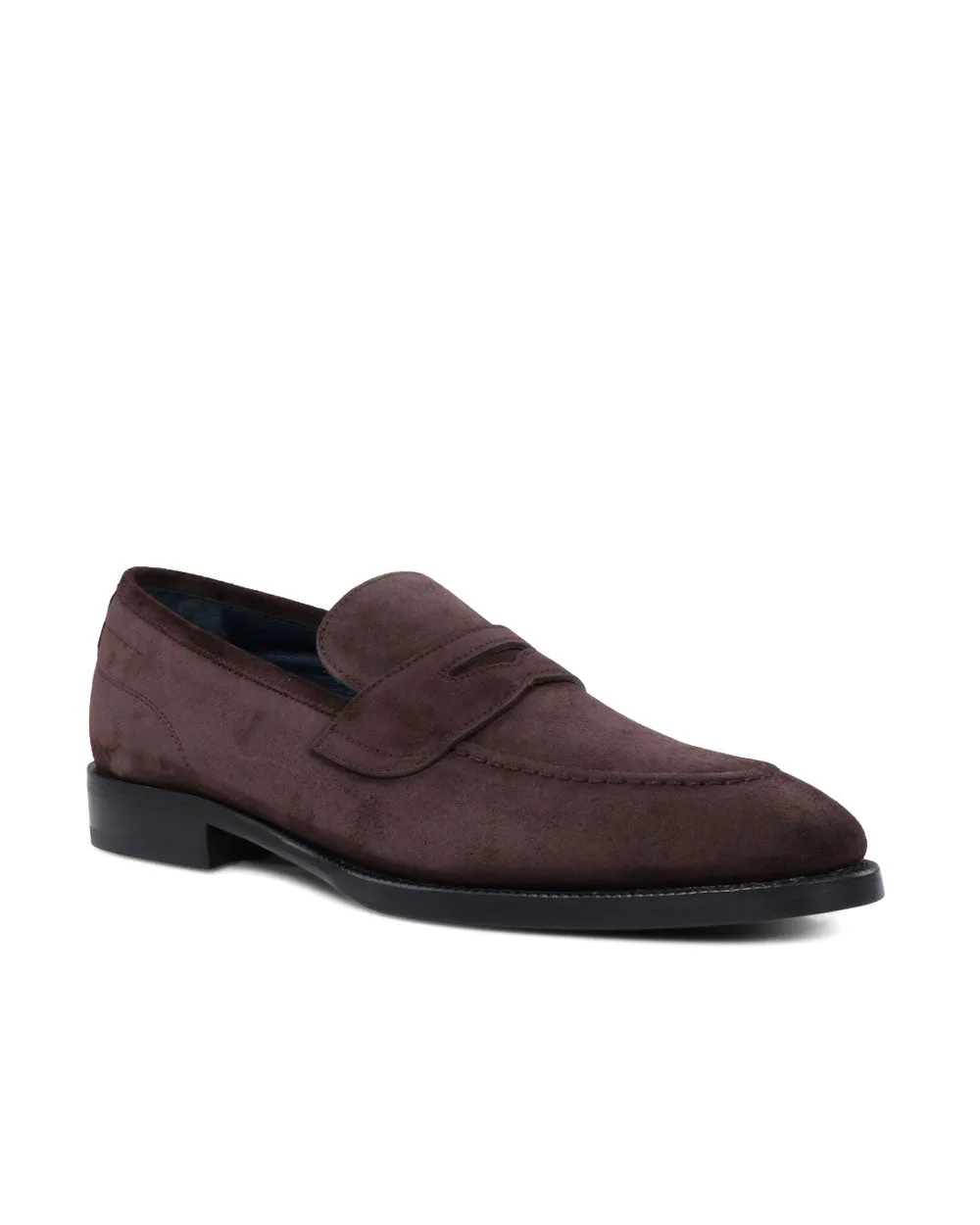 Aviano Suede Dress Loafer in Mogano