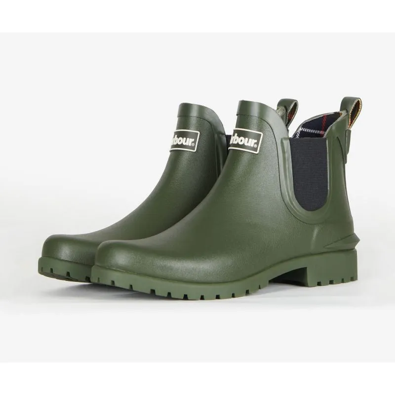 Barbour Wilton Ladies Wellington Chelsea Boot - Olive