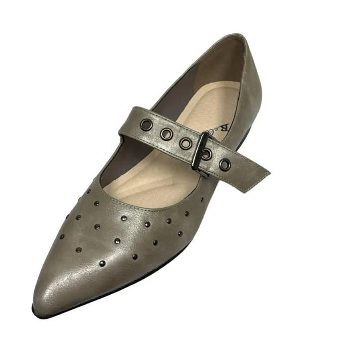 Bellini Foxy Women's Pointed Toe Mary Jane Shoes - Grey