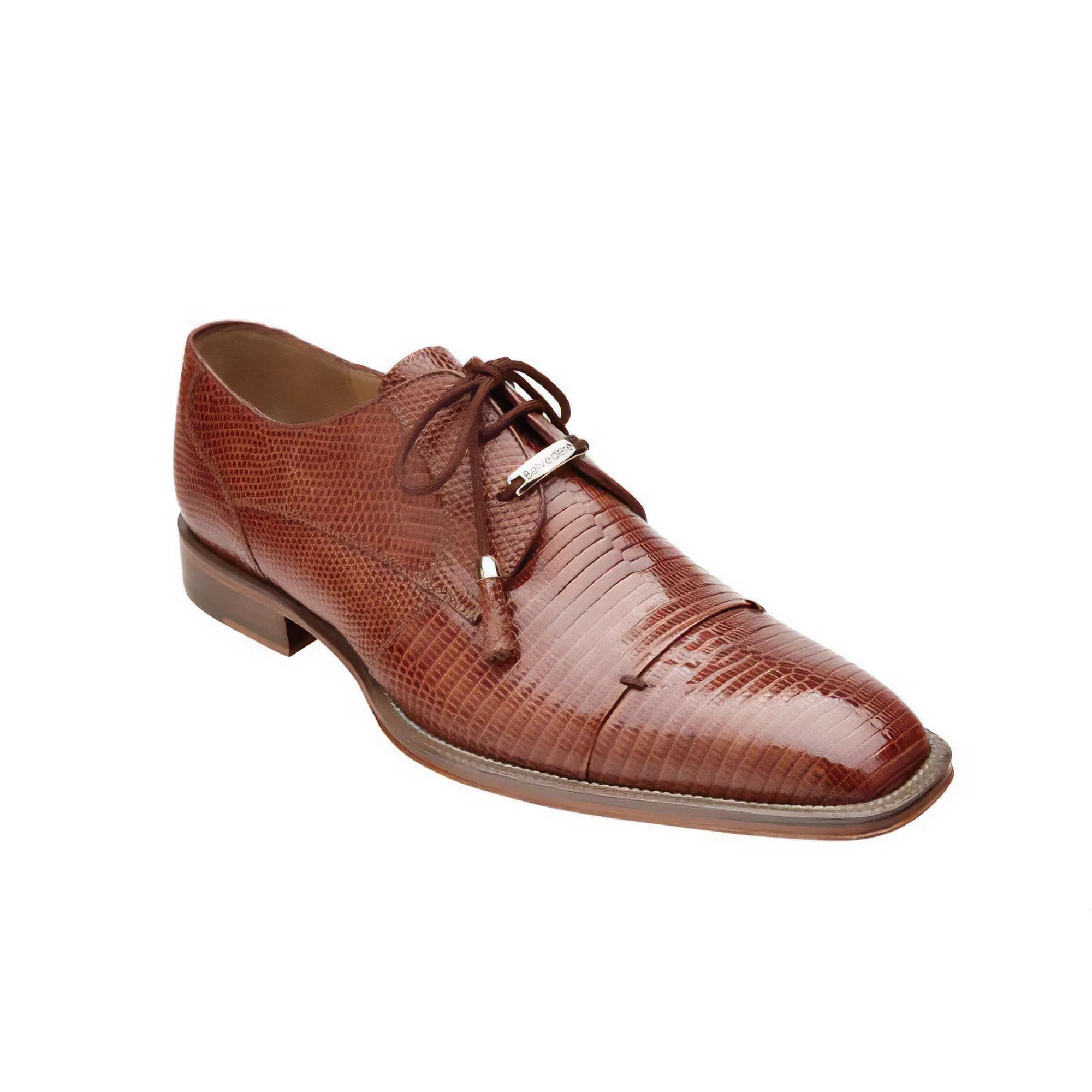 Belvedere Karmelo in Tan Genuine Lizard Oxfords