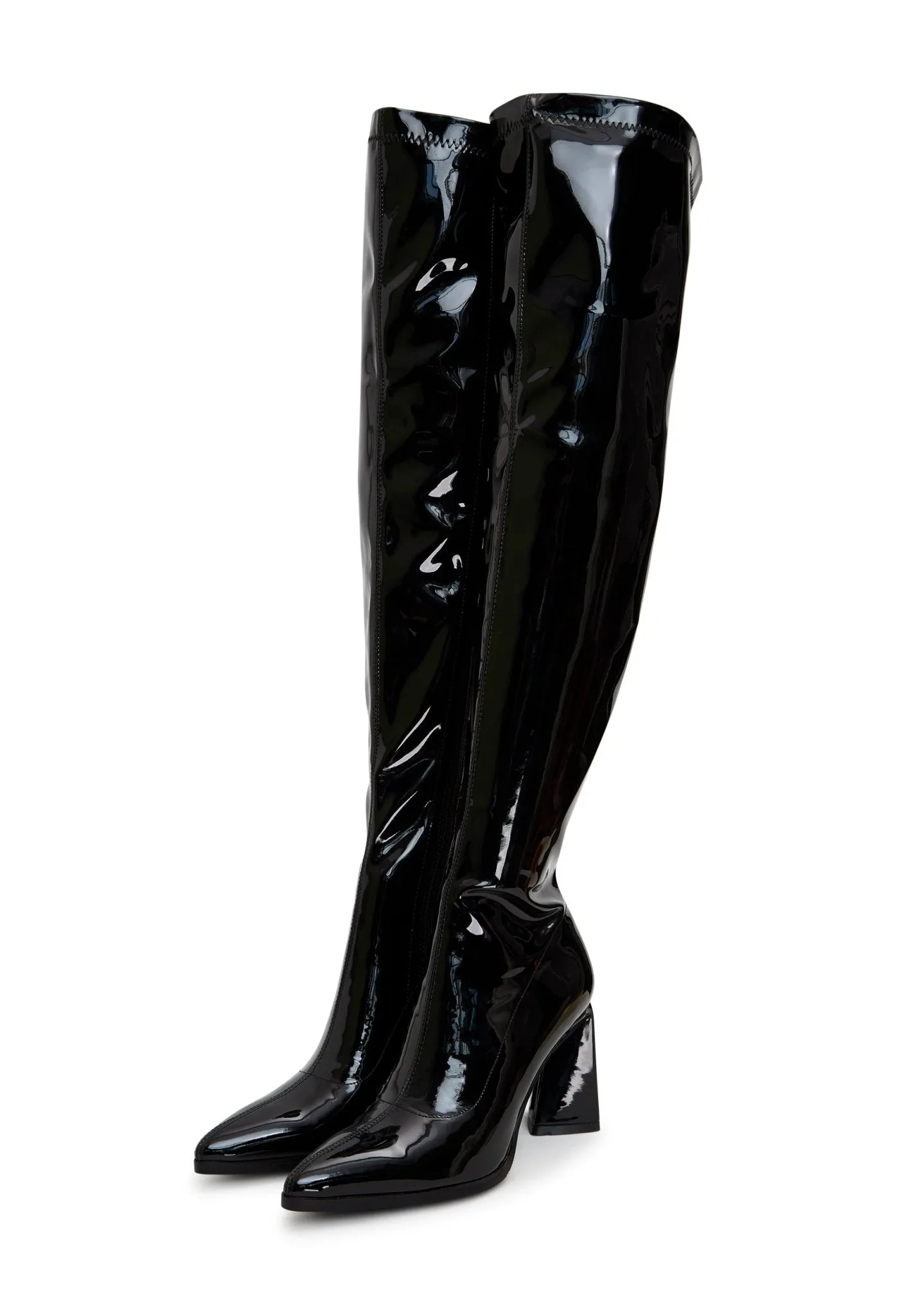 Chic Comfort Over The Knee Boots - Black