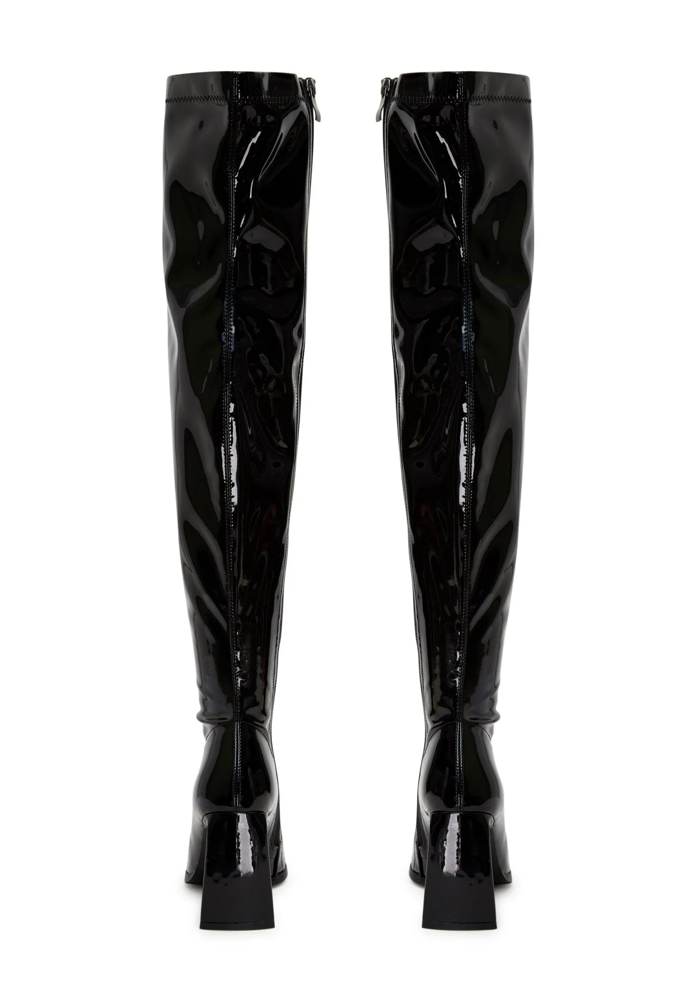 Chic Comfort Over The Knee Boots - Black