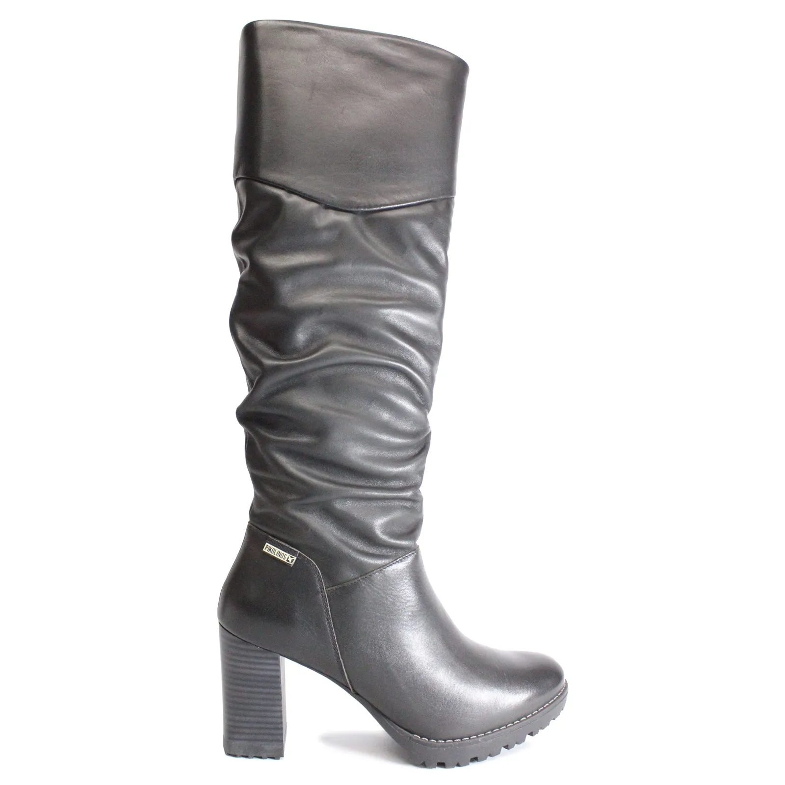 Connelly Calfskin Leather High Heeled Women's Zip Up Knee High Boots