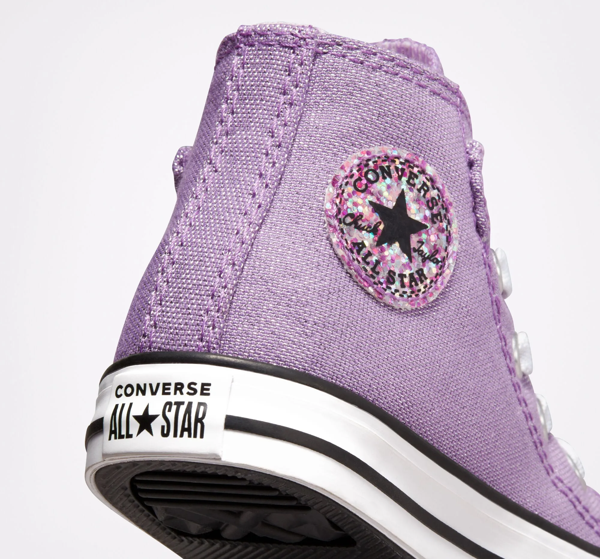 Converse scarpa da bambina alta alla caviglia Chuck Taylor All Star Easy-On Glitter 772878C viola