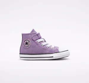 Converse scarpa da bambina alta alla caviglia Chuck Taylor All Star Easy-On Glitter 772878C viola