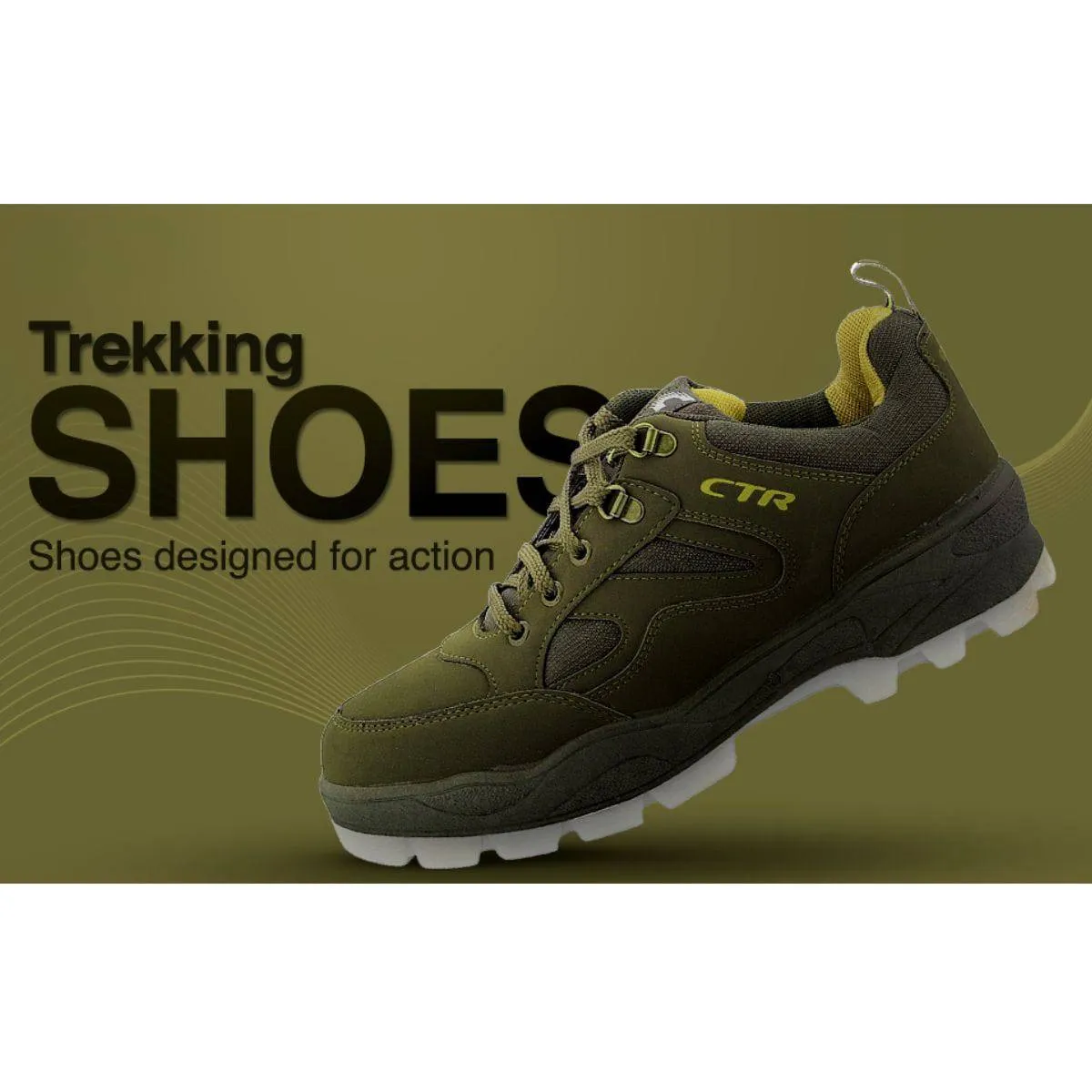 CTR OD-1 Low Ankle Trekking and Hiking Shoes - Anti Skid & Slip Resistant - Olive