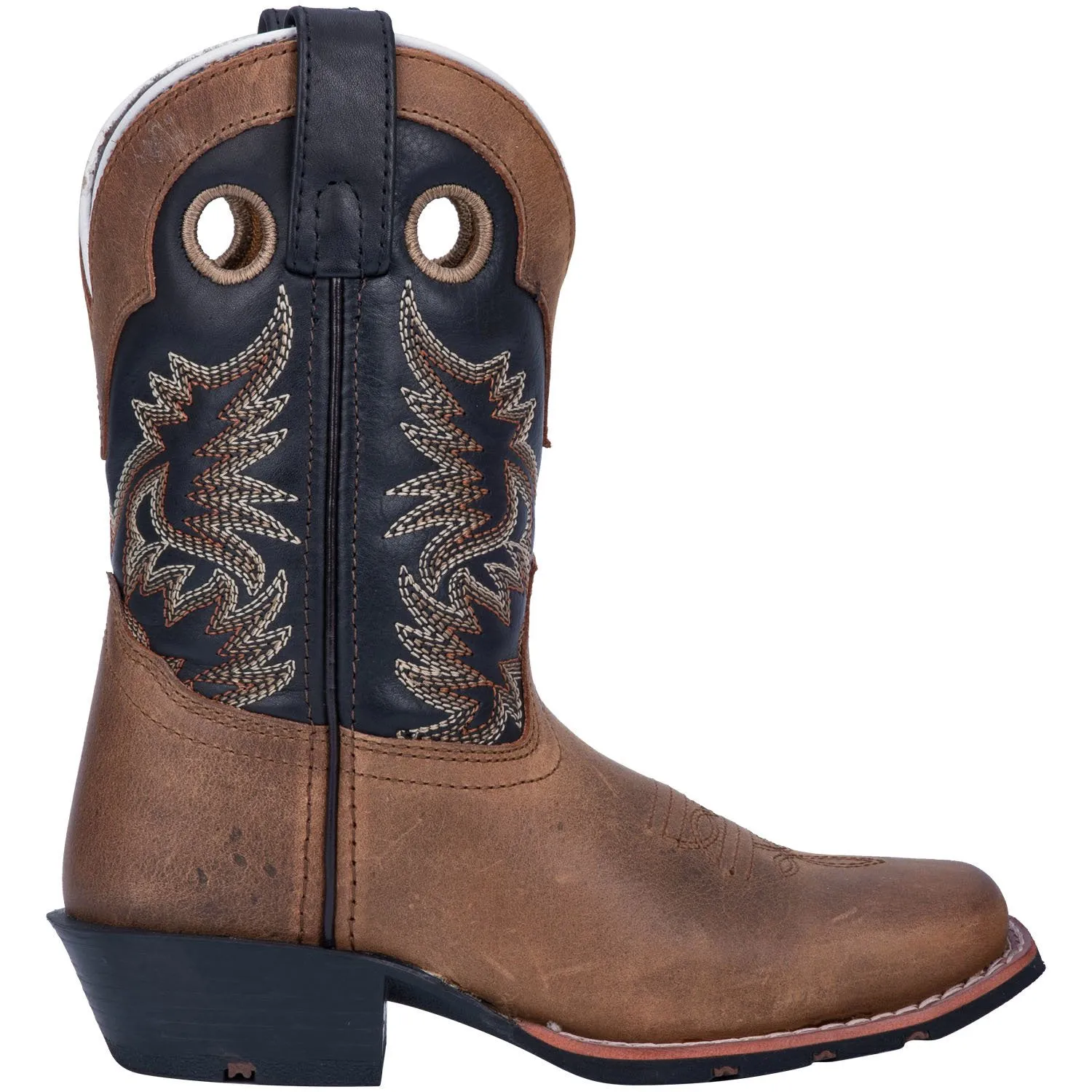 Dan Post Kid's Brown and Black Rascal Square Toe Boot