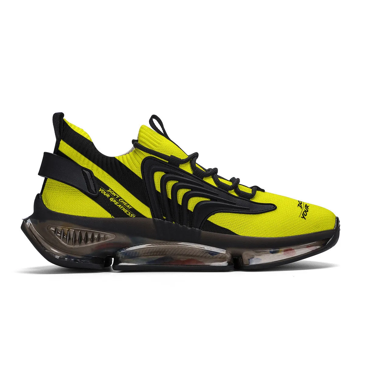 DCYG X2 Yellow Air Max React Sneakers - Black