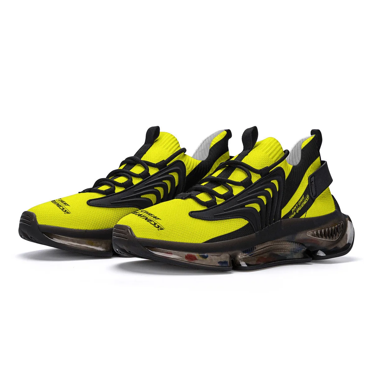 DCYG X2 Yellow Air Max React Sneakers - Black