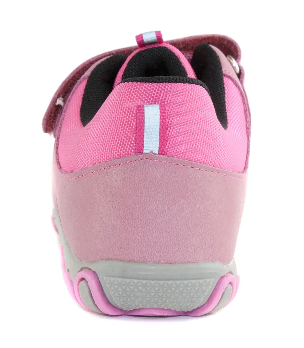 D.D. Step Big Kid Girl Waterproof Double Strap Shoes Pink - Supportive Leather From Europe Kids Orthopedic