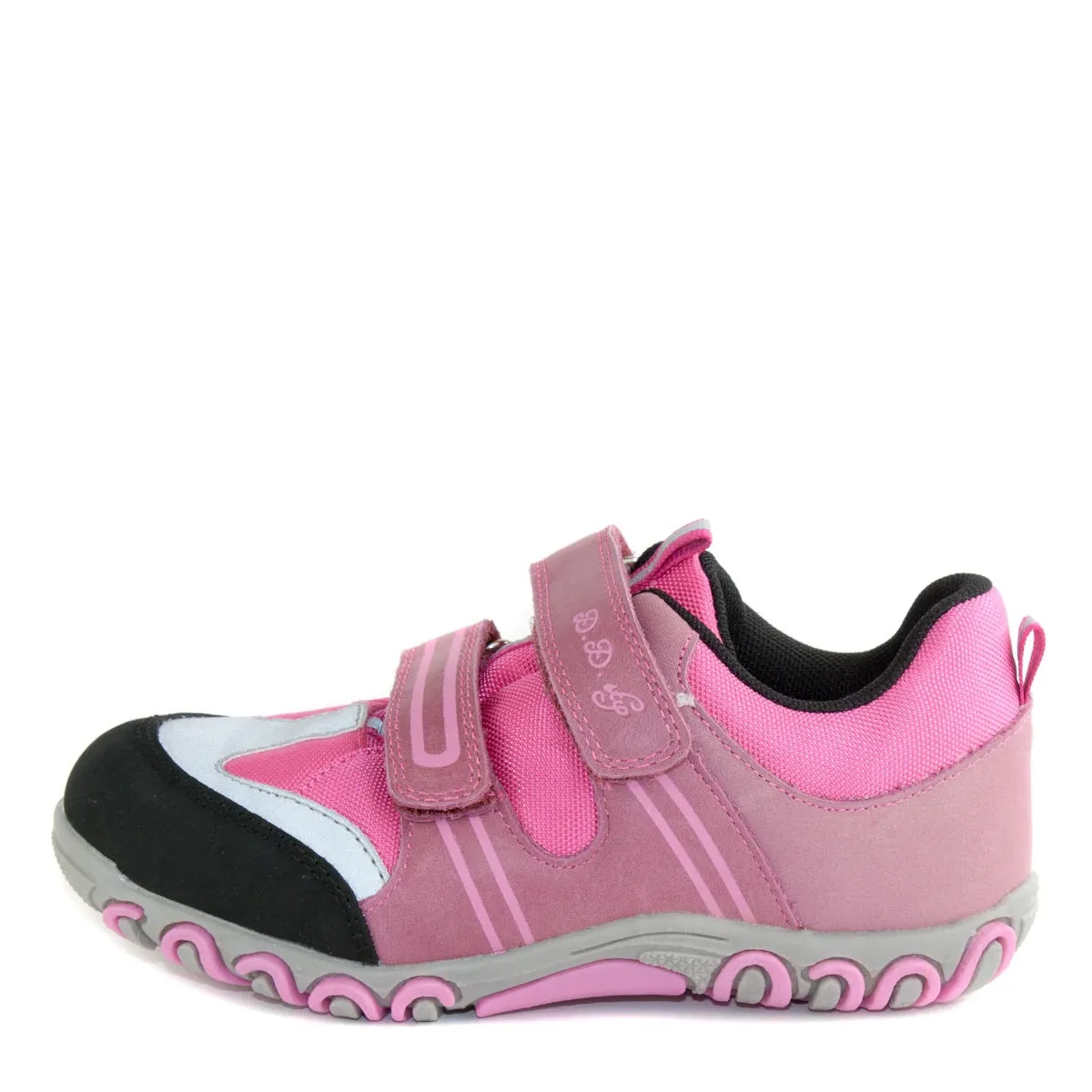 D.D. Step Big Kid Girl Waterproof Double Strap Shoes Pink - Supportive Leather From Europe Kids Orthopedic