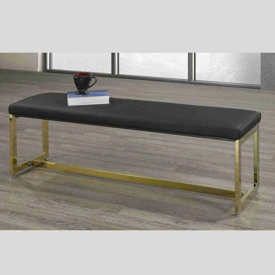 Designer Bench with Sleek Gold Legs