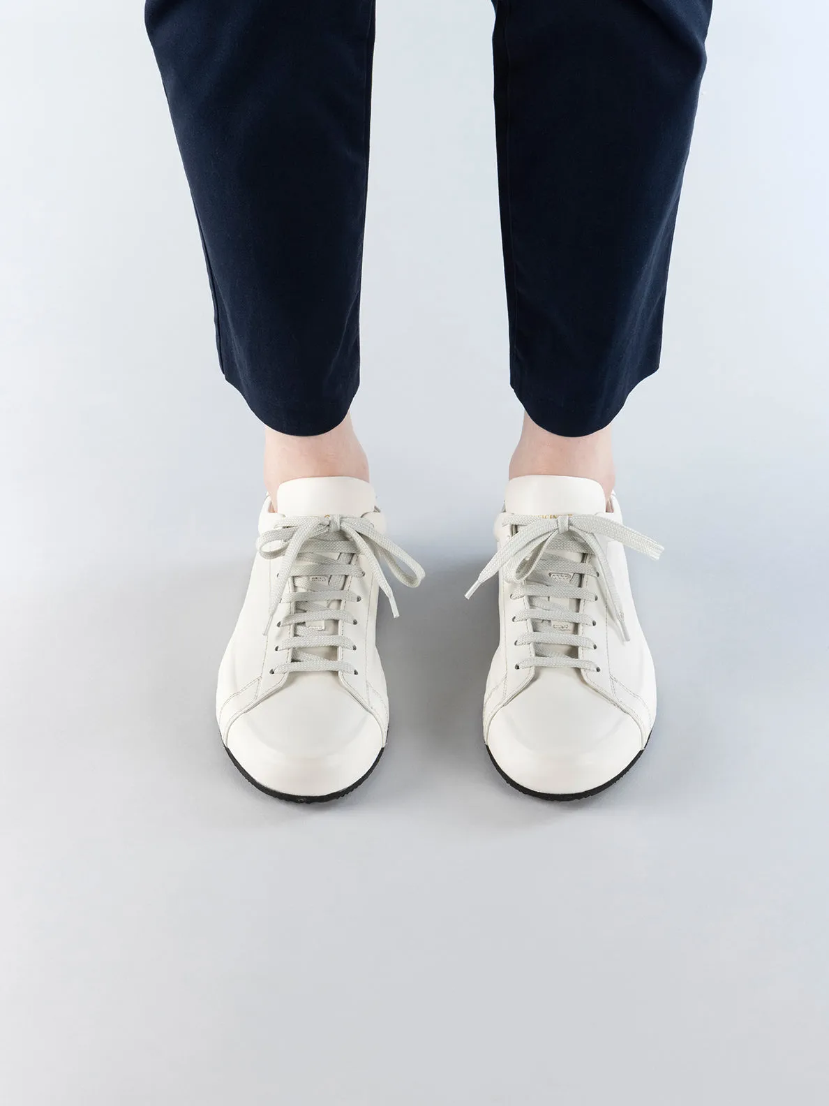 EASY 101 - Blue Leather Low Top Sneakers