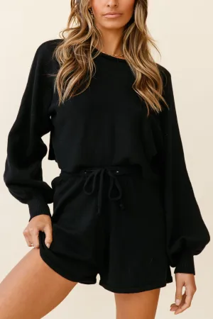 Easy Breezy Long Sleeve Midi Sweater Black