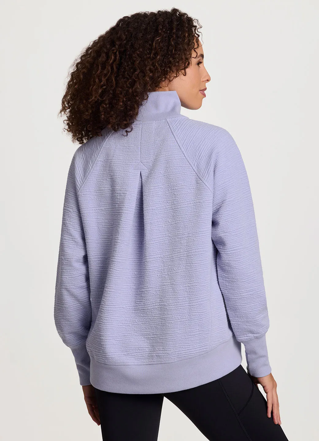 Easy Living Textured 1/4 Zip Pullover