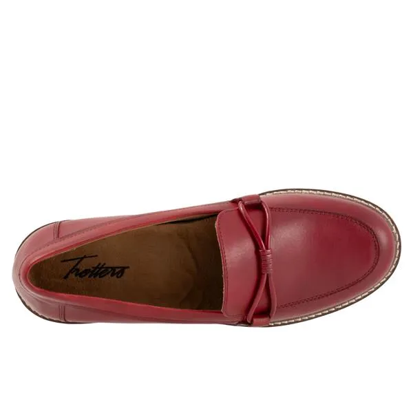 Fiora Red Leather Loafer Shoes