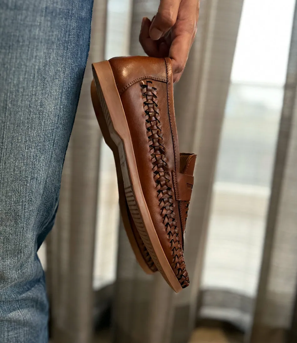 FlexWeave Loafers - Cognac