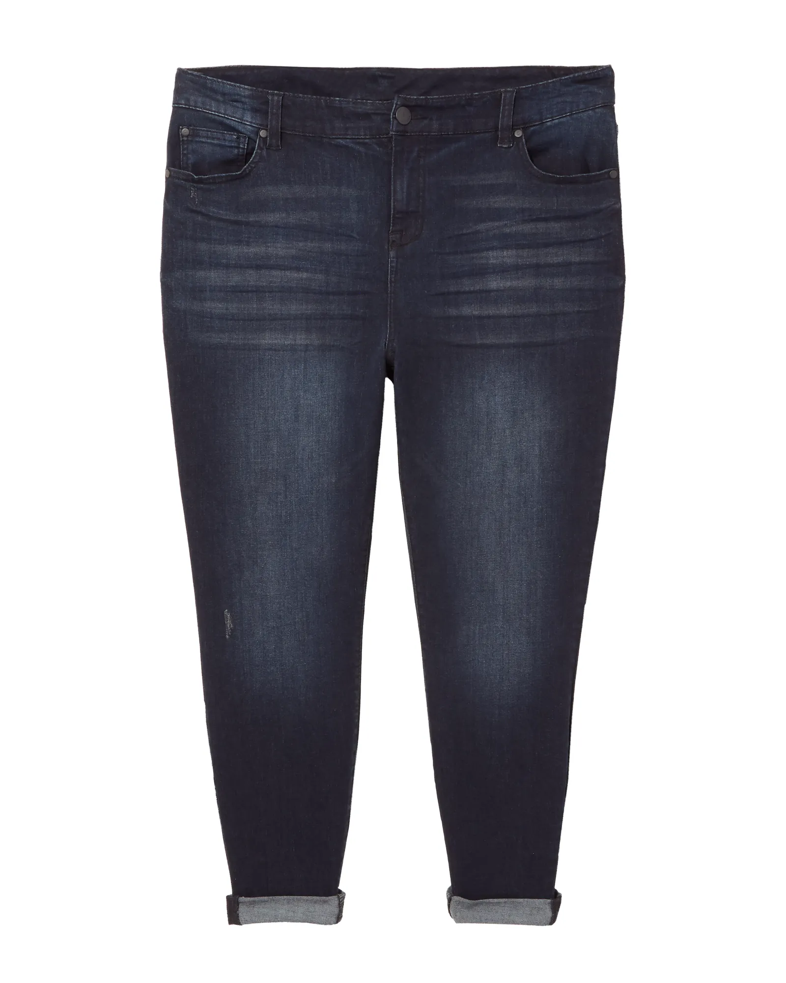 Gardner Double Rolled Capri | Dark Wash