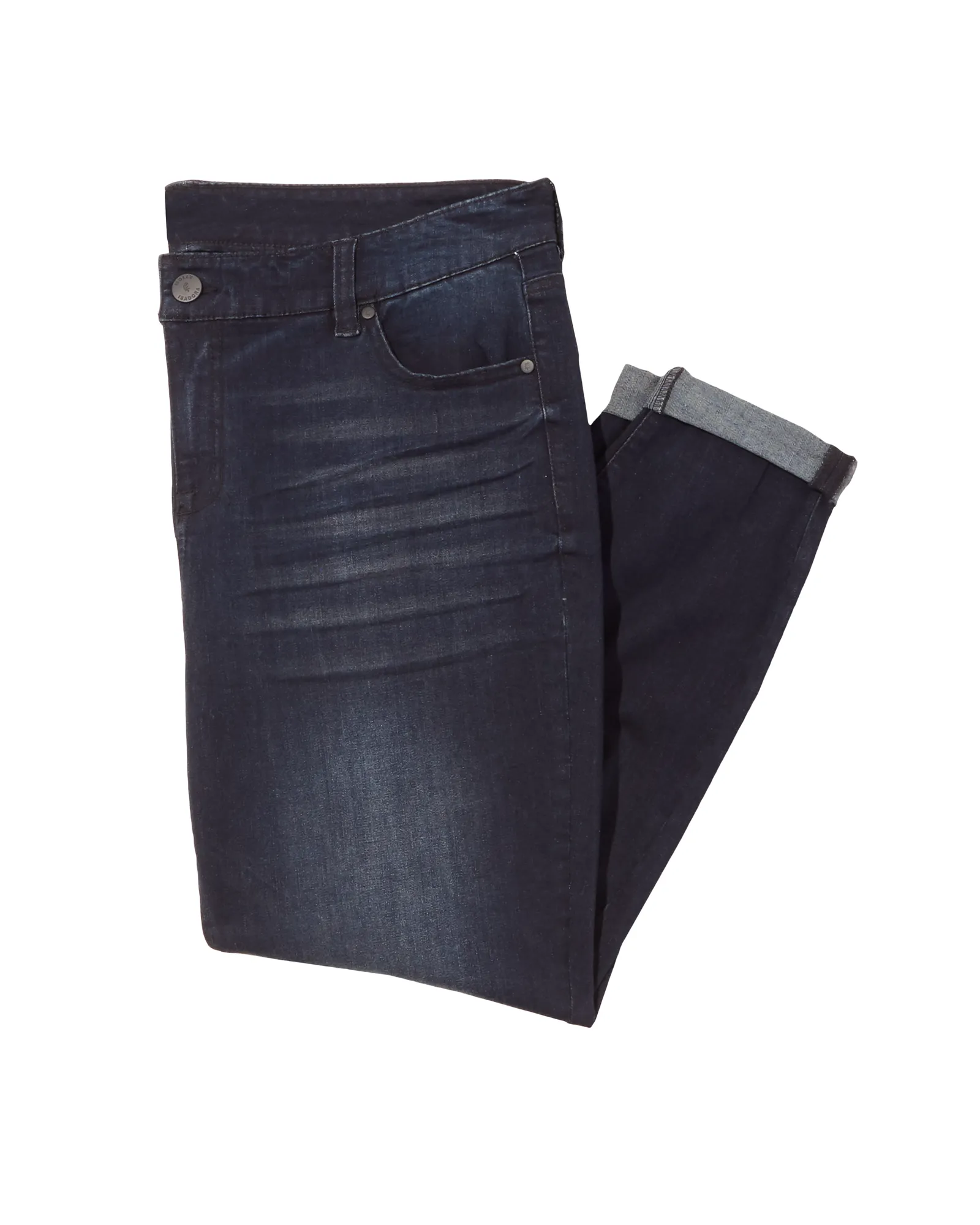 Gardner Double Rolled Capri | Dark Wash