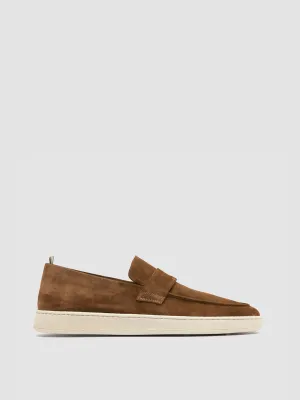 HERBIE 001 - Brown Suede Penny Loafers