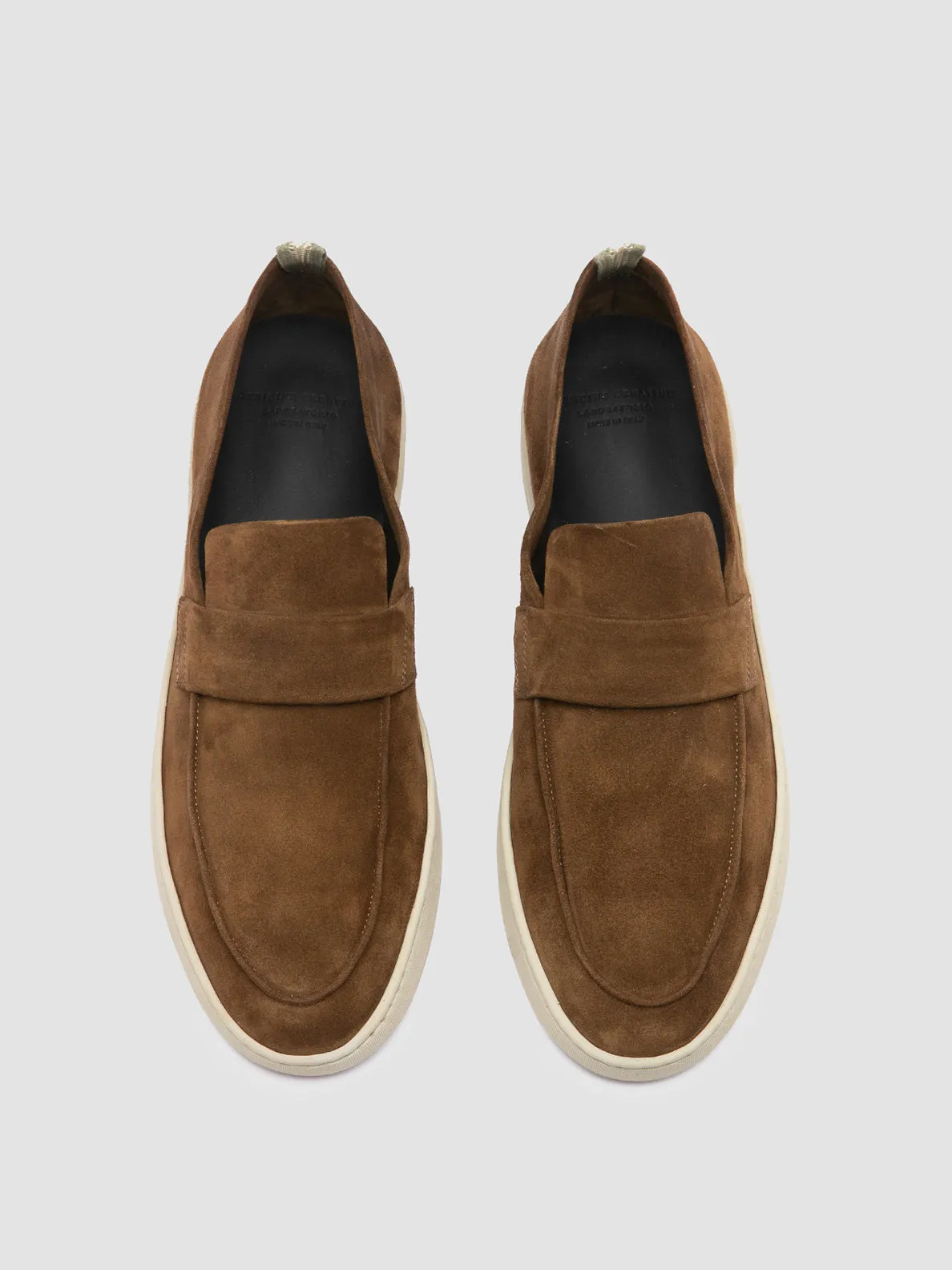 HERBIE 001 - Brown Suede Penny Loafers