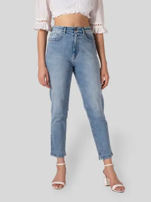 IS.U Light Blue Straight Fit Denim Jeans