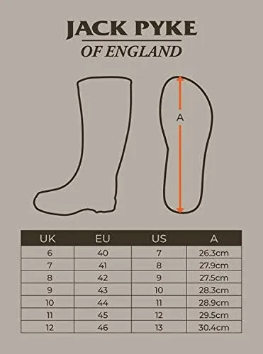 JACK PYKE Pair of Wellington Boots Socks Green/Brown 8 to 11 UK