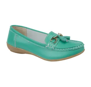 Jo & Joe Womens Loafer Nautical Emerald