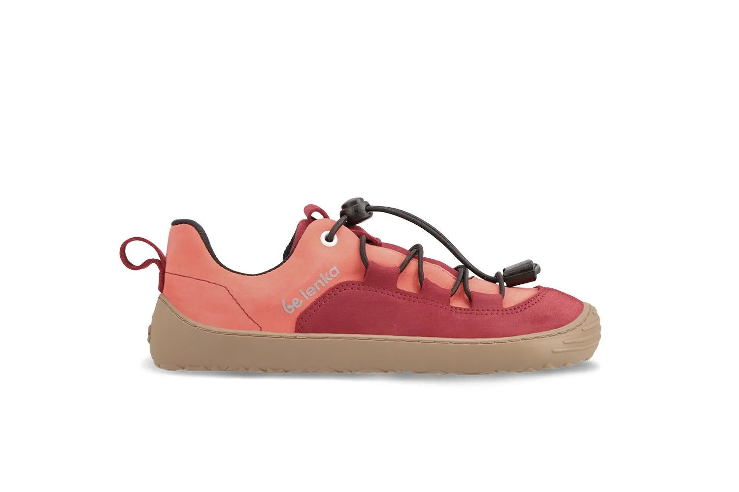 Kids barefoot sneakers Be Lenka Xplorer - Dark Red & Coral