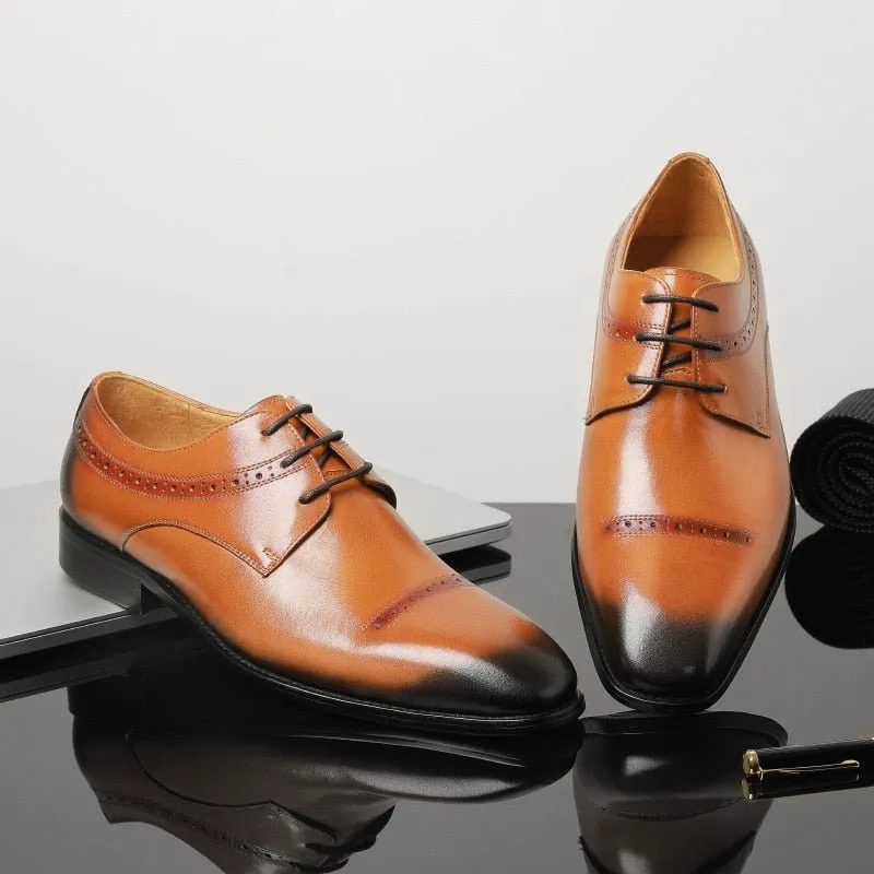 LaceLux Exotic Pointed Toe Dress Shoes