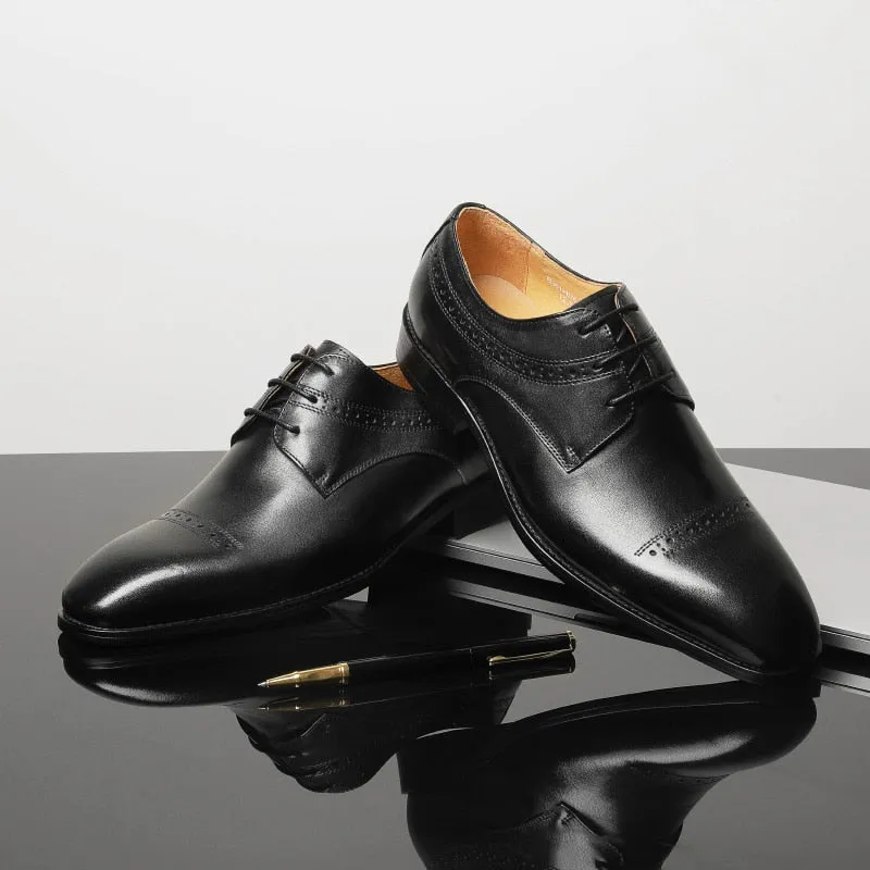 LaceLux Exotic Pointed Toe Dress Shoes