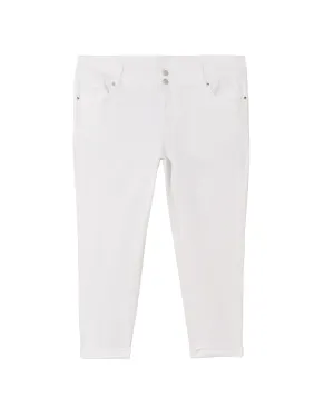 Lexington Cuffed Capri | White