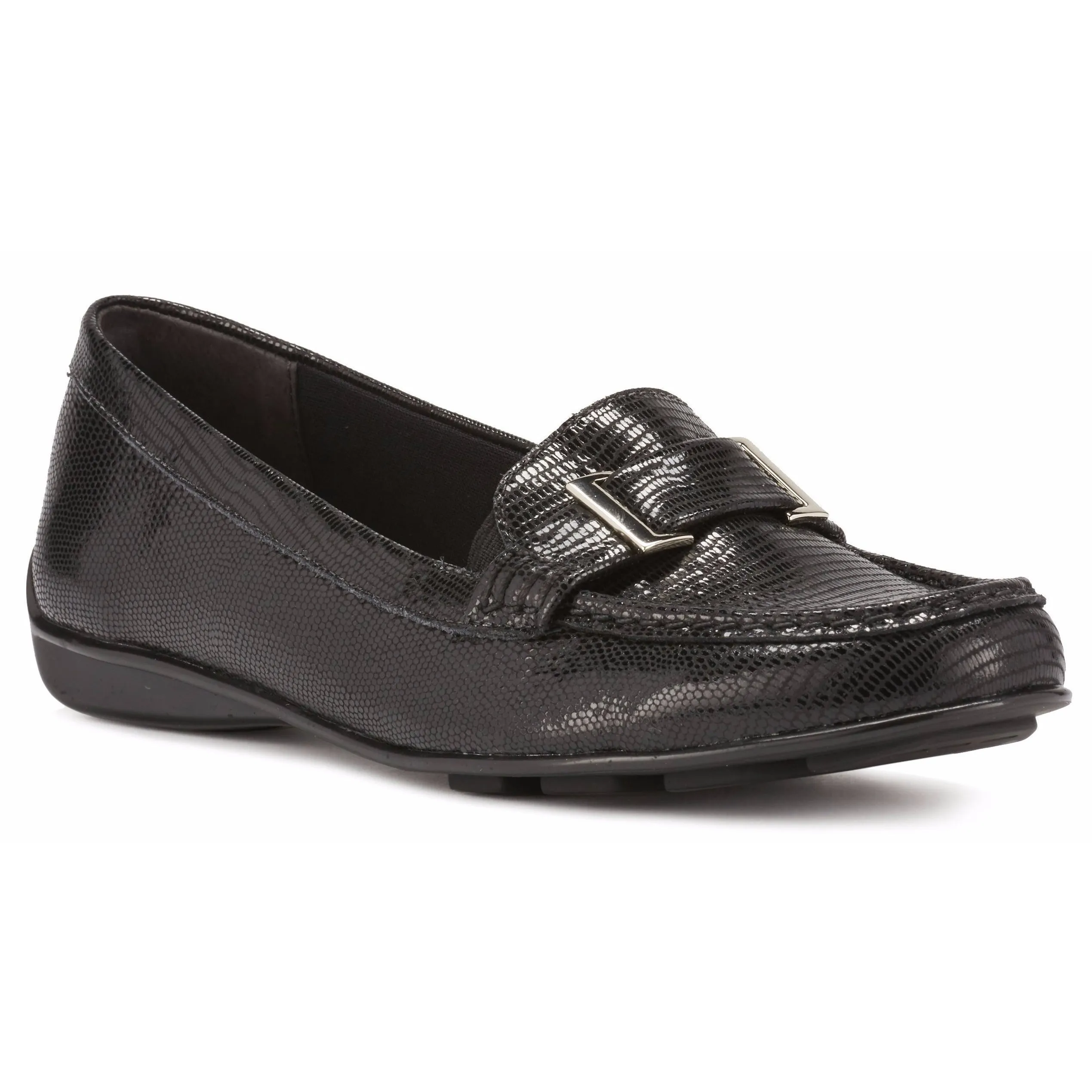 March Black Patent Lizard Loafers - SIZE 13 AA ONLY