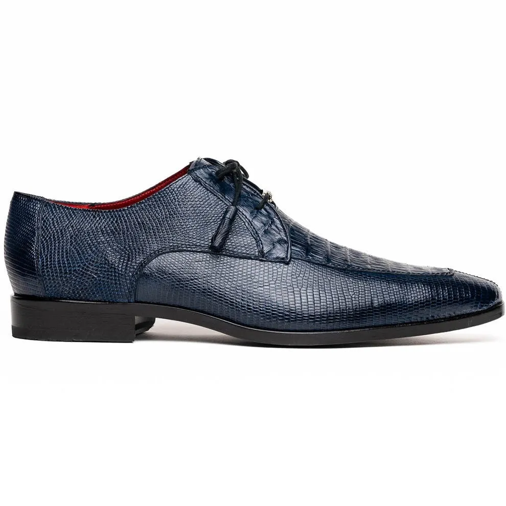 Marco Di Milano Merida Men's Shoes Lizard & Caiman Crocodile Derby Oxfords (MDM1132)