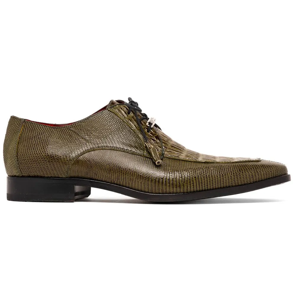 Marco Di Milano Merida Men's Shoes Lizard & Caiman Crocodile Derby Oxfords (MDM1132)