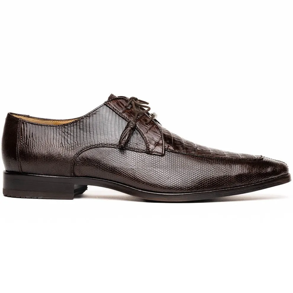 Marco Di Milano Merida Men's Shoes Lizard & Caiman Crocodile Derby Oxfords (MDM1132)