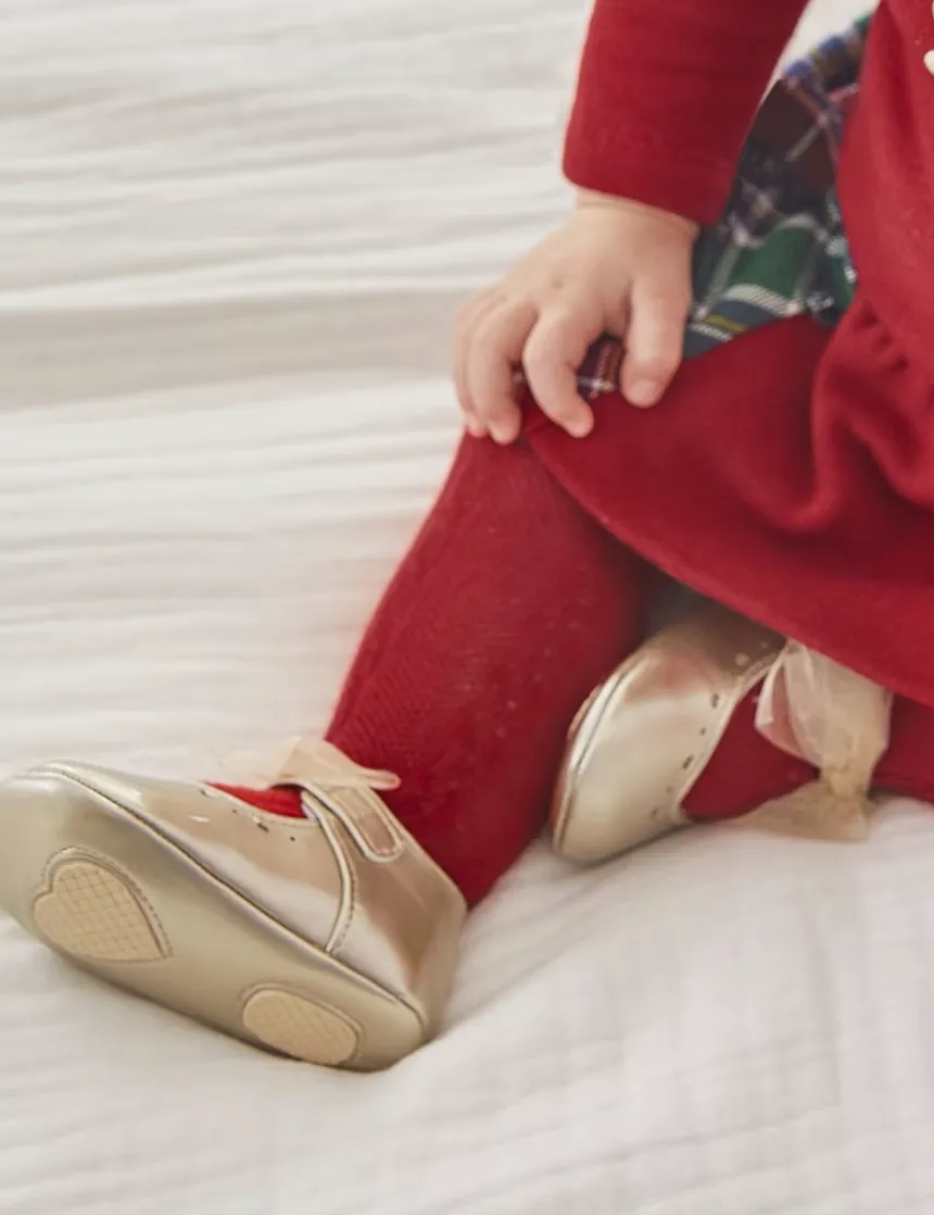 Mary Jane Infant Flats - Gold