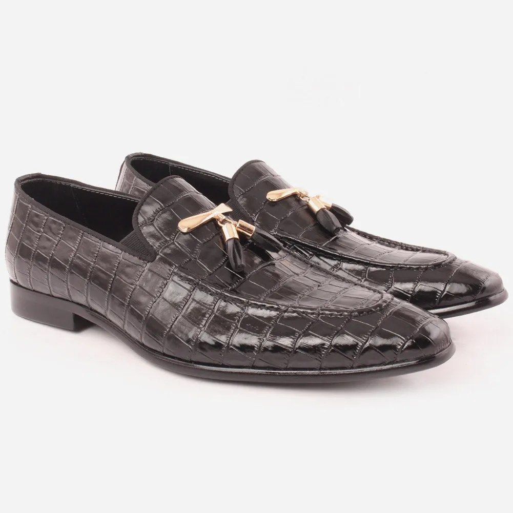 Men "Hugo" Sleek Almond Toe Slip On Shoes