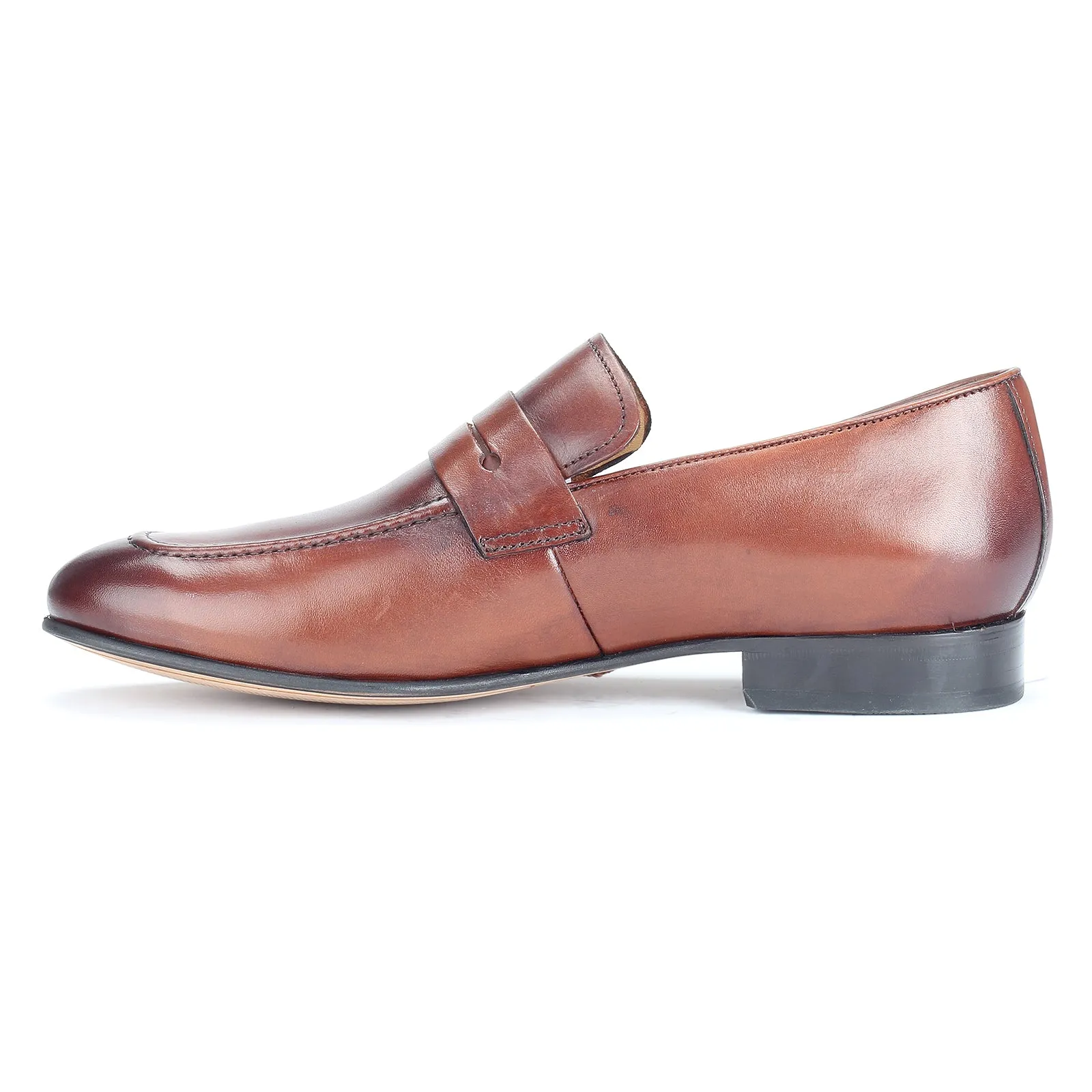 Men Round Toe Penny Loafer