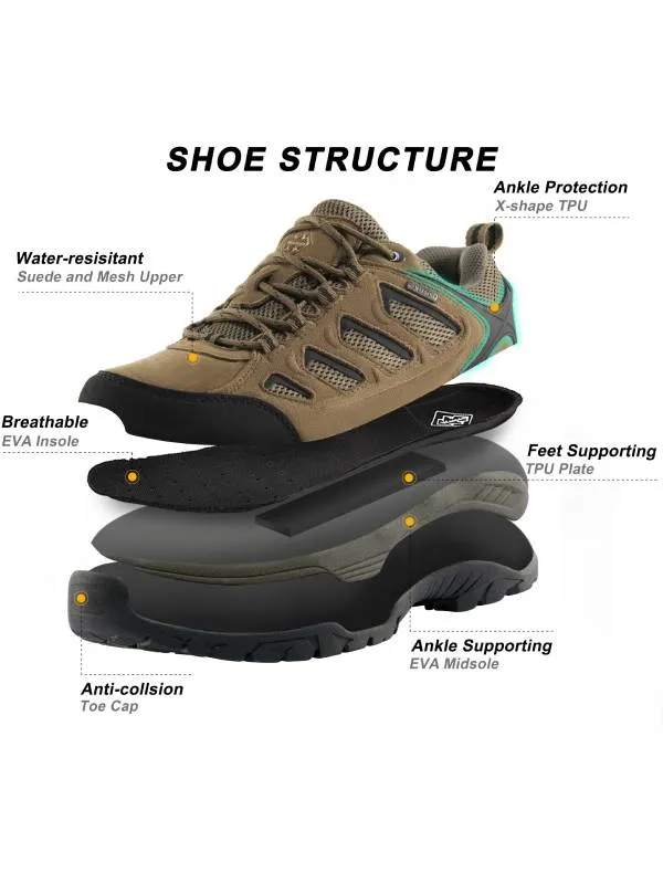 Men's Waterproof Hiking Shoes Outdoor Low Cut Hiking Boots Mountain Shoes