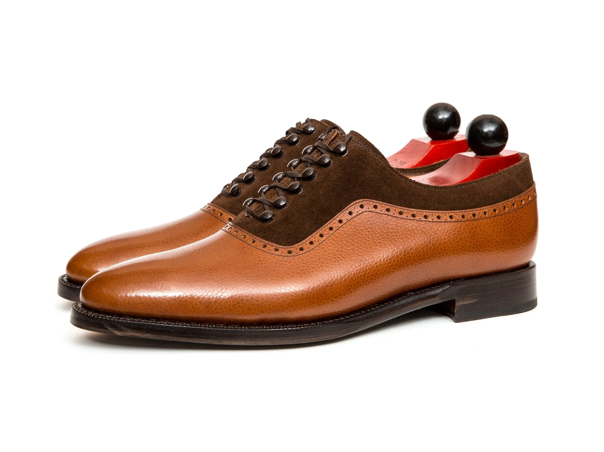 Mukilteo - MTO - Tan Grain / Dark Brown Suede - TMG Last - Single Leather Sole