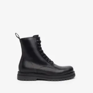 NEROGIARDINI LEATHER ANKLE BOOTS IN BLACK