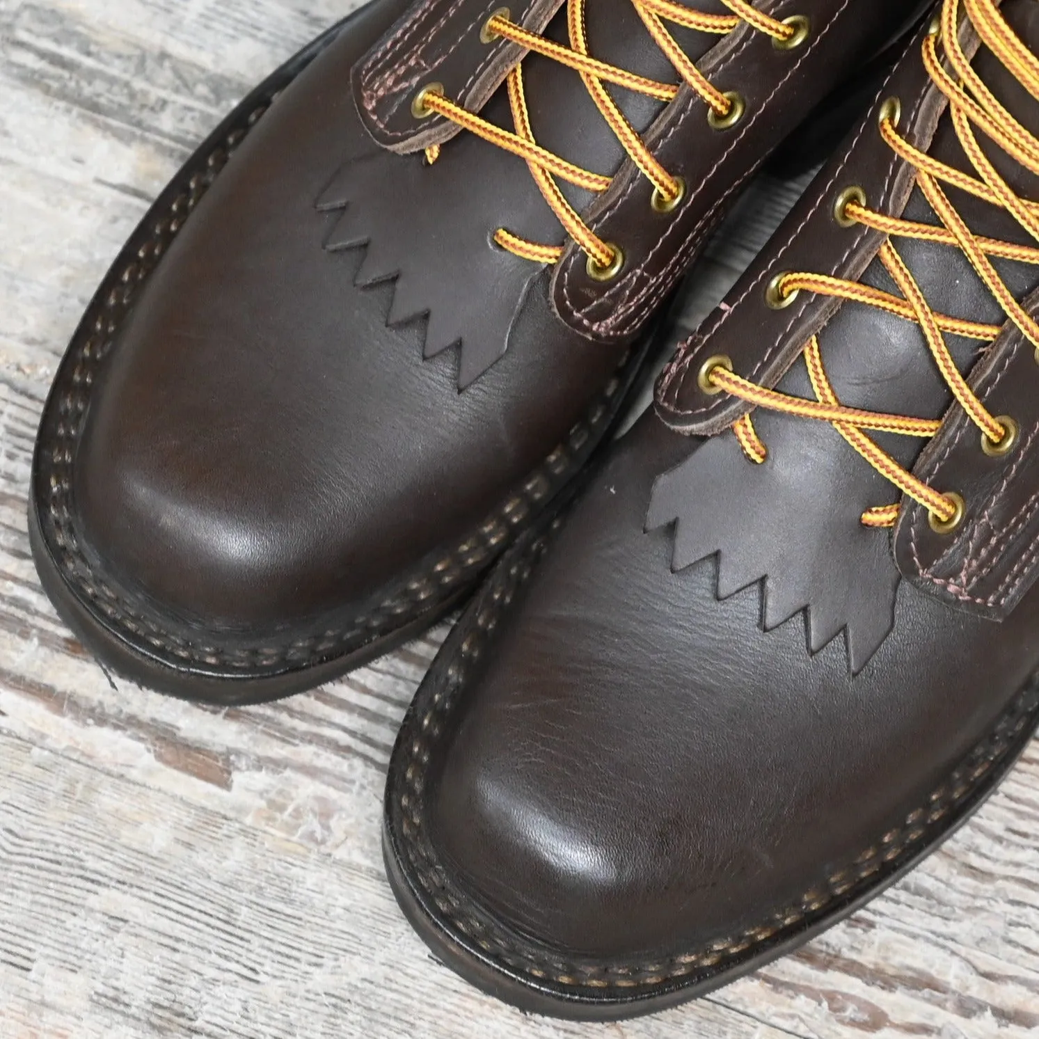 Nicks Leather Ranger Boot In Walnut