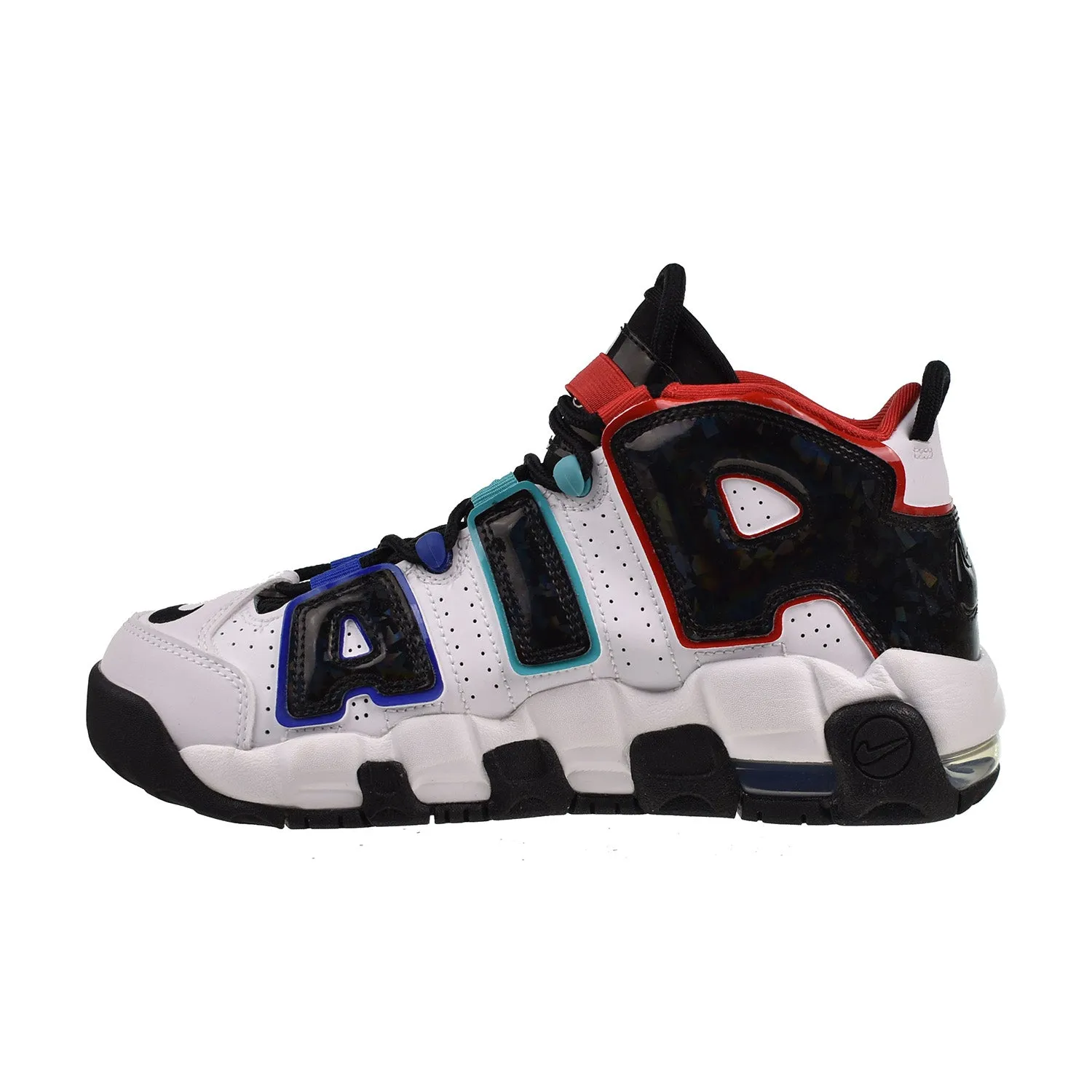 Nike Air More Uptempo CL (GS) Big Kids' Shoes White-Black-Royal Red