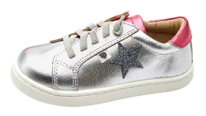 Old Soles Girl's 6118 Milky-Way Sneakers - Silver/Fuchsia Foil/Glam Gunmetal