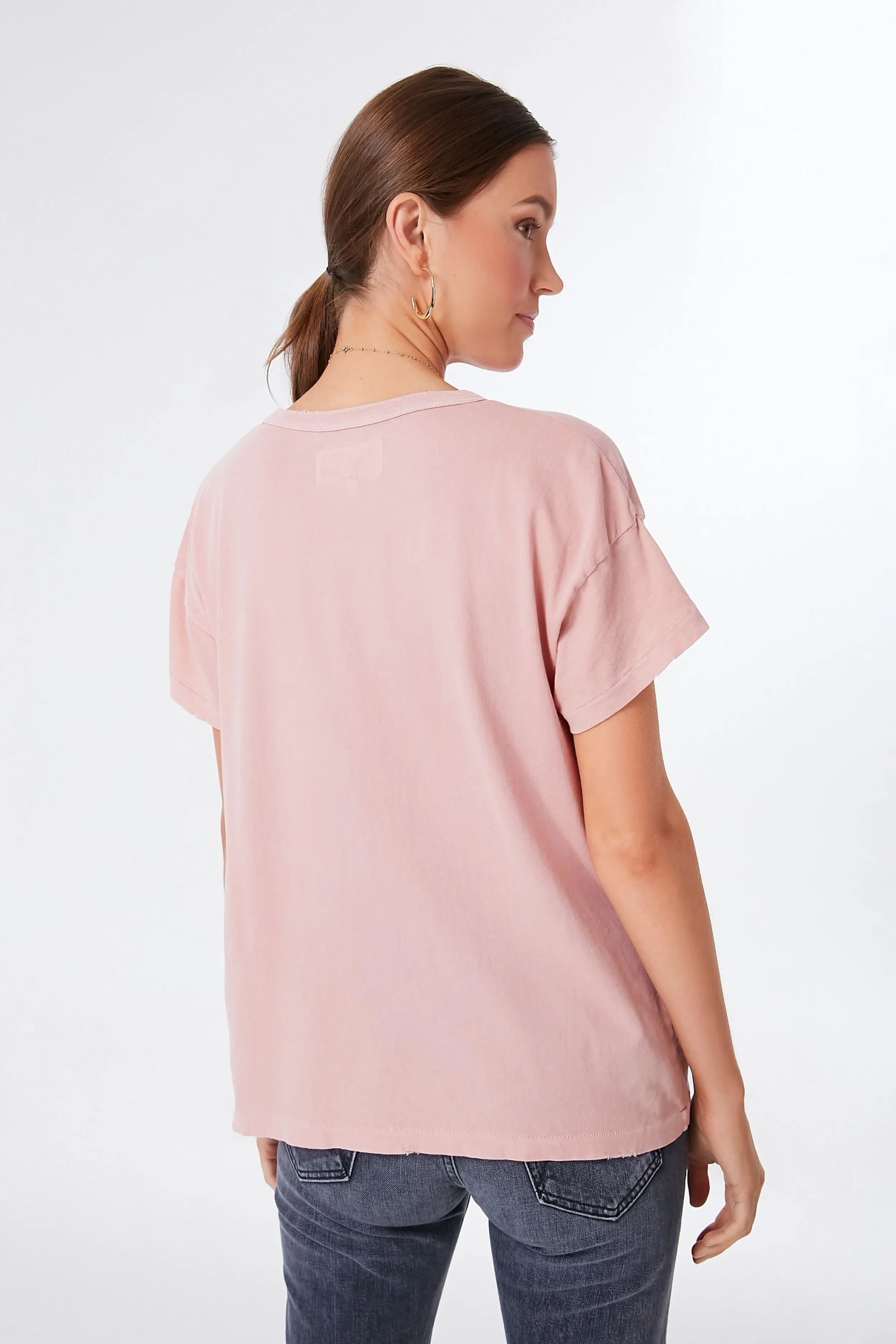 Pale Blush Boxy Crew Tee