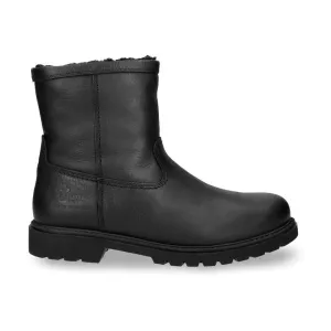 PANAMA JACK LEATHER BOOTS WITH WARM LINING IN BLACK